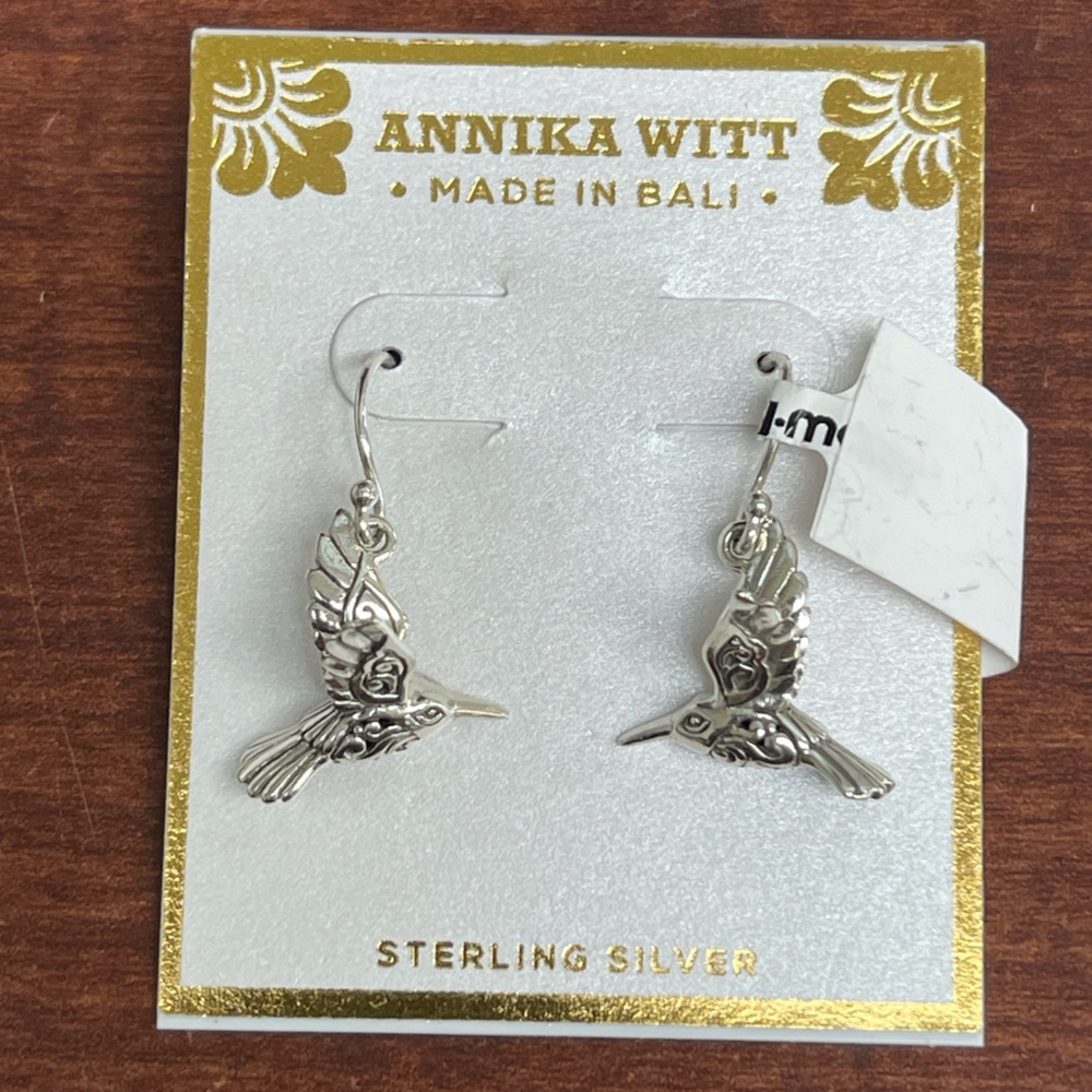 Silver Vintage-Inspired Angel Earrings - Picture 1 of 1